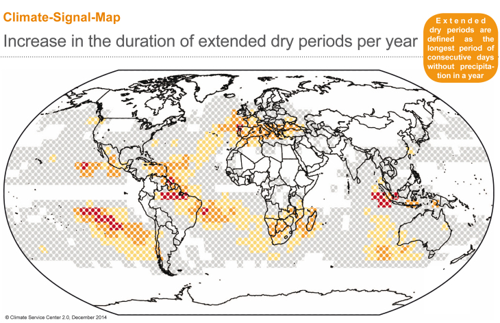 CSM Increase in the duration of extended dry periods per year